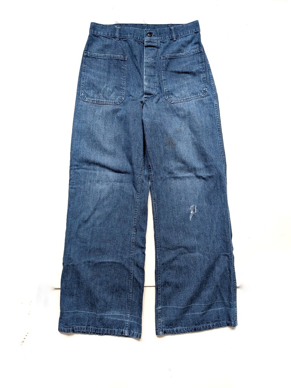 Vintage Denim Sailor's Patch Pocket Jeans - Read Description